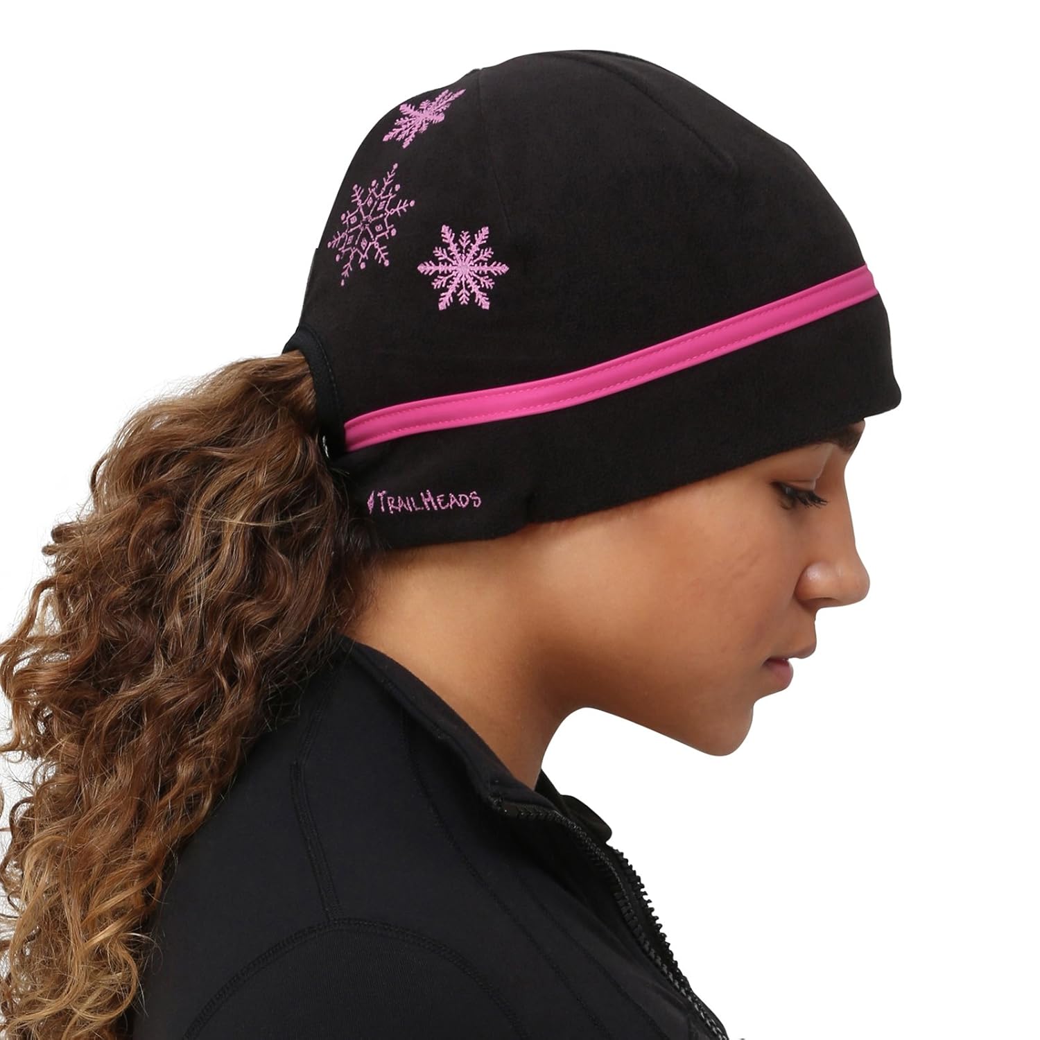 TrailHeads Women's Ponytail Hat Reflective Cold Weather Running