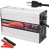 WAOUKS 58.4V 5A Charger 58.4V LiFePO4 Battery Charger DC Alligator Clip Used for 16S 48V LiFePO4 Battery Pack Smart Charger