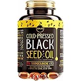 Maju Superfoods Black Seed Oil Capsules - Cold Pressed, 2% Thymoquinone, 100% Turkish Black Cumin Nigella Sativa Seed Oil, Liquid Pure Blackseed 60 Count, 500mg per Capsule