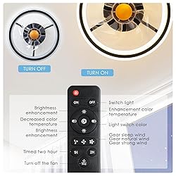 Asyko 13 Inch Small Flush Mount Ceiling Fans with