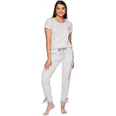 U.S. Polo Assn. Women's Pajama Set, Long Sleeve Top, Cuffed Pants Valentines Gifts for Her