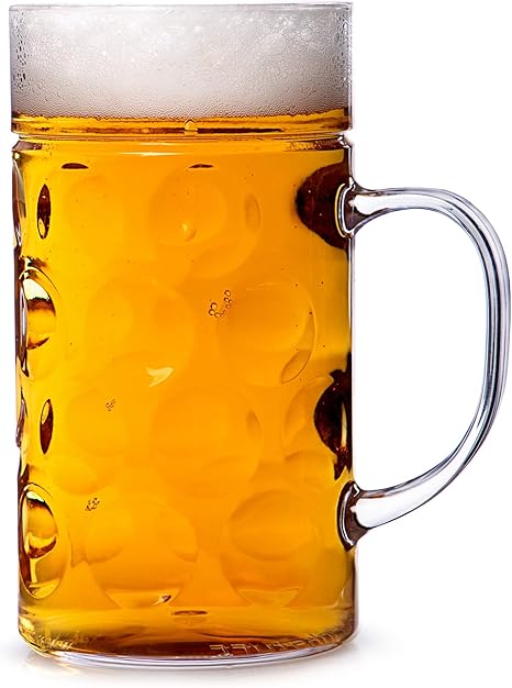 Plastic Beer Stein 1 Pint 568ml With German Style Beer Mug Amazon De Kuche Haushalt