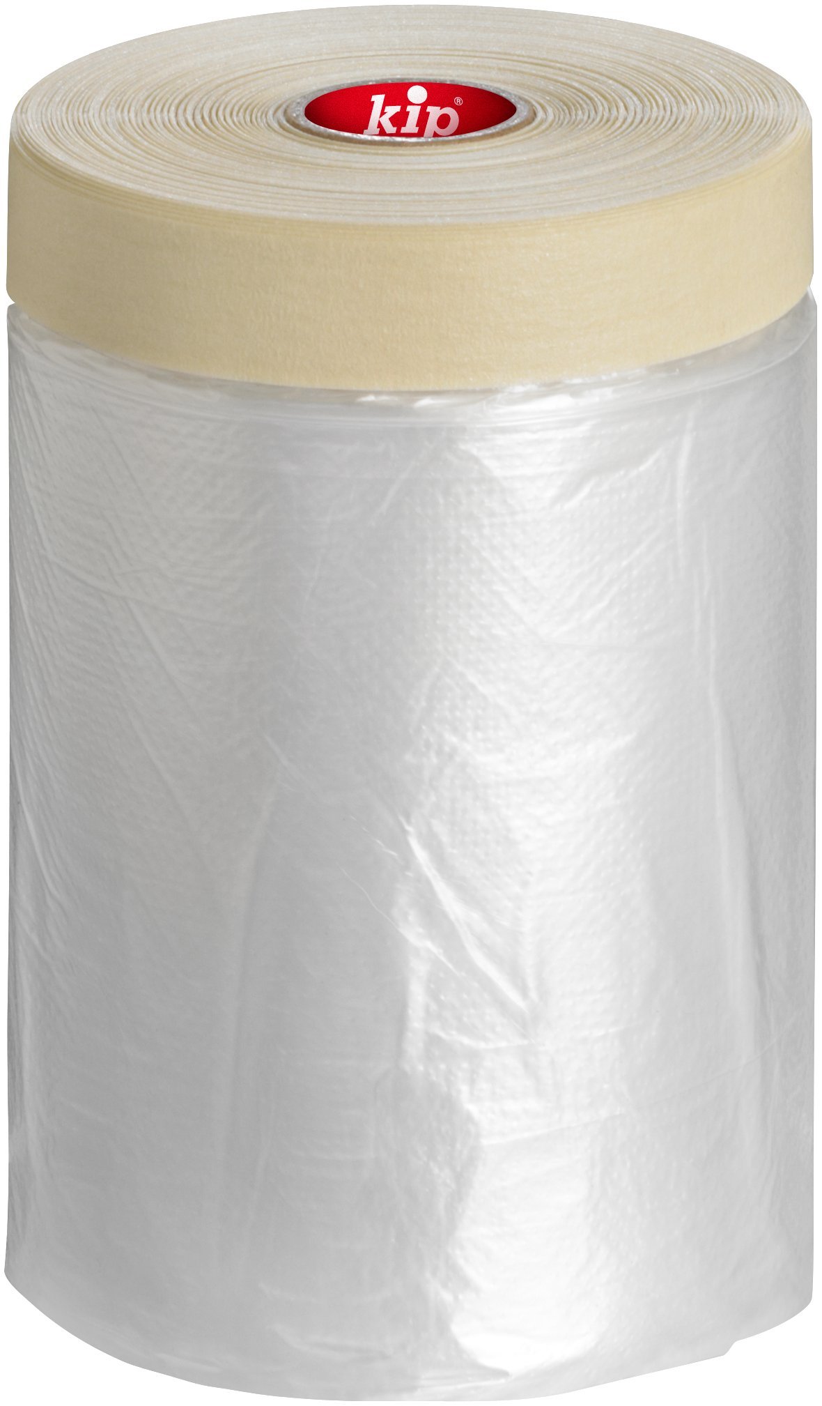 Kip Drop Cloths Pre-Taped Painters Masking Film 1100mm x 33m, Masker Masking Tape with Plastic Sheet, Drape for Spraying, Covering, Suitable for Decorating, Automotive, Windows Dust & Paint Protection