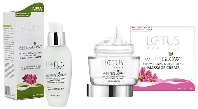 lotus white glow serum plus moisturiser