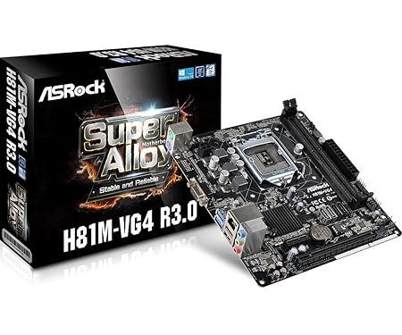 ASRock H81M-VG4 R3.0/M/ASRK Motherboard schwarz