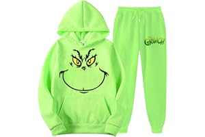 SEGAVEN 𝑮𝒓𝒊𝒏𝒄𝒉𝒔 Workout Outfit Sets for Women Two-Piece Running Outfits Classic Hoodies Sweatshirt+sweatpants Set