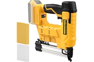 18 Gauge 2-in-1 Cordless Brad Nailer & Staple Gun, Compatible with De Walt 20V MAX Batteries(No Battery),Electric Nail Gun wi
