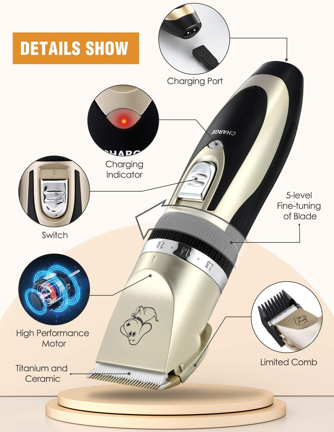 omorc dog clippers uk