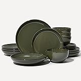 Pokini 16 Piece Double Bowl Dinnerware Sets with