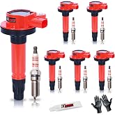 GBTAD Set of 6 Upgraded UF646 Ignition Coil Pack and Spark Plug 2011-2020 | For Ford F150 Expedition Explorer Flex Taurus Transit, For Lincoln MKS MKT Navigator Turbo 3.5L 3.5 V6 Coils &amp; Spark Plugs