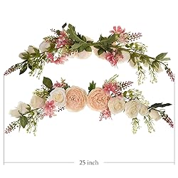 Lvydec Artificial Peony Flower Swag, 25 Inch