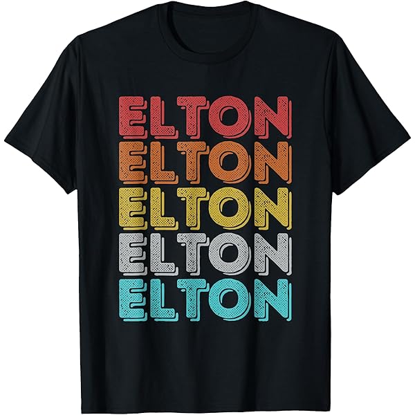 Amazon.com: Elton John Official Vintage Tour Logo T-Shirt