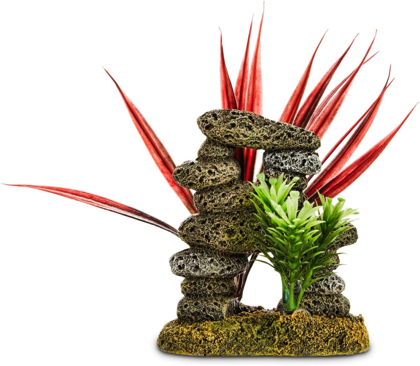 imagitariumStacked Stones & Plants Aquarium Ornament 3.5" L X 3" W X 4" H