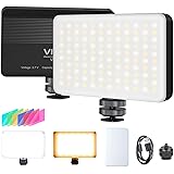 VIJIM VL120 LED on Camera Video Light,Mini Bi-Color Portable Photography Lighting w 6 Color Filters, 3100mAh Rechargeable CRI