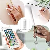 PEUTIER 8pcs Elastic Coil Lanyard Tether Retractable Spring Strap with view 7