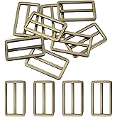 uxcell 8pcs Flat Metal Slide Buckle 1" 1.2" 1.5" 2" Adjustable Buckles Webbing Strap Fastener Tri Glide Adjuster Slider