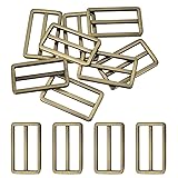uxcell 8pcs Flat Metal Slide Buckle, 1.2" Zinc
