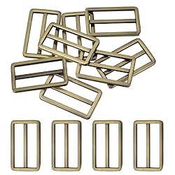 uxcell 8pcs Flat Metal Slide Buckle, 1.2" Zinc