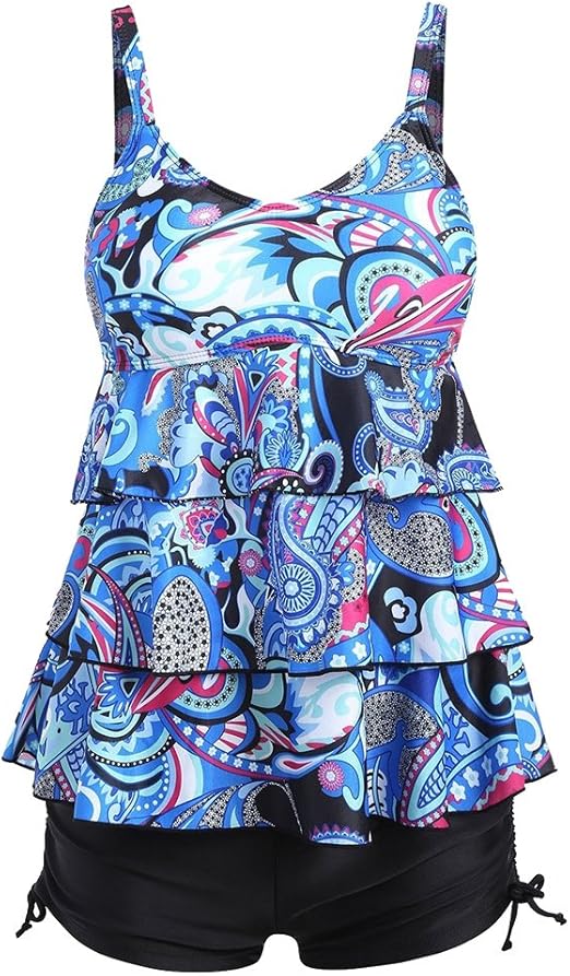 Mujer Bañadores Tallas Grandes Traje De Baño Tankinis De Dos Piezas