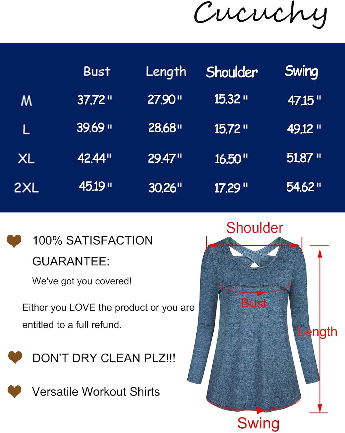 Cucuchy Womens Yoga Tops Casual Flowy Long Sleeve Criss Cross Back Workout Shirts: Clothing