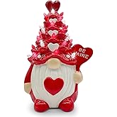 Hexagram Valentines Day Decorations, Valentines Decor, Valentine's Day Decorations Gnomes Ceramic Tree, Valentine Gnomes Tree Decoration