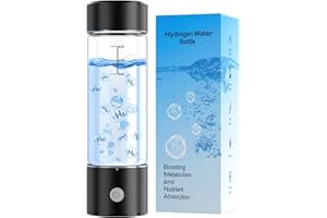 MOVOCA MOVOVA Upgrade Hydrogen Water Bottle, 3Min 2200PPB Rapid Hydrogen Water Generator -SPE PEM Tech, 14OZ Portable Hydro Water Machine, Health Care Gifts for Husband, Wife, Family, Friends, Travel