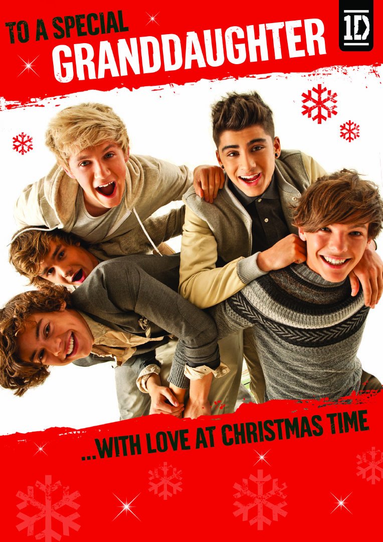 One Direction Granddaughter Christmas Greeting Card