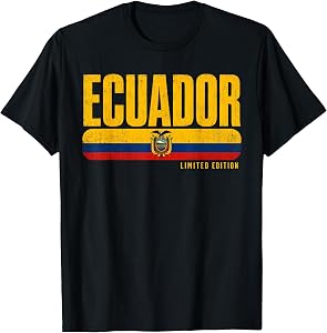 Vintage Ecuador Flag Pride Patriotic Ecuadorian Bandera T-Shirt