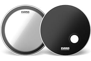 Evans EMAD2 System Bass Drum Pack - Contains 1 Bass Drum Head, 1 Reso Drum Head, 2 Interchangeable Damping Rings, & Foam Damping Rings - Customize Bass Drum Sound - 2-Ply Construction - 20"
