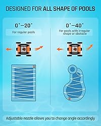 FIILPOW Cordless Robotic Pool Cleaner, Automatic