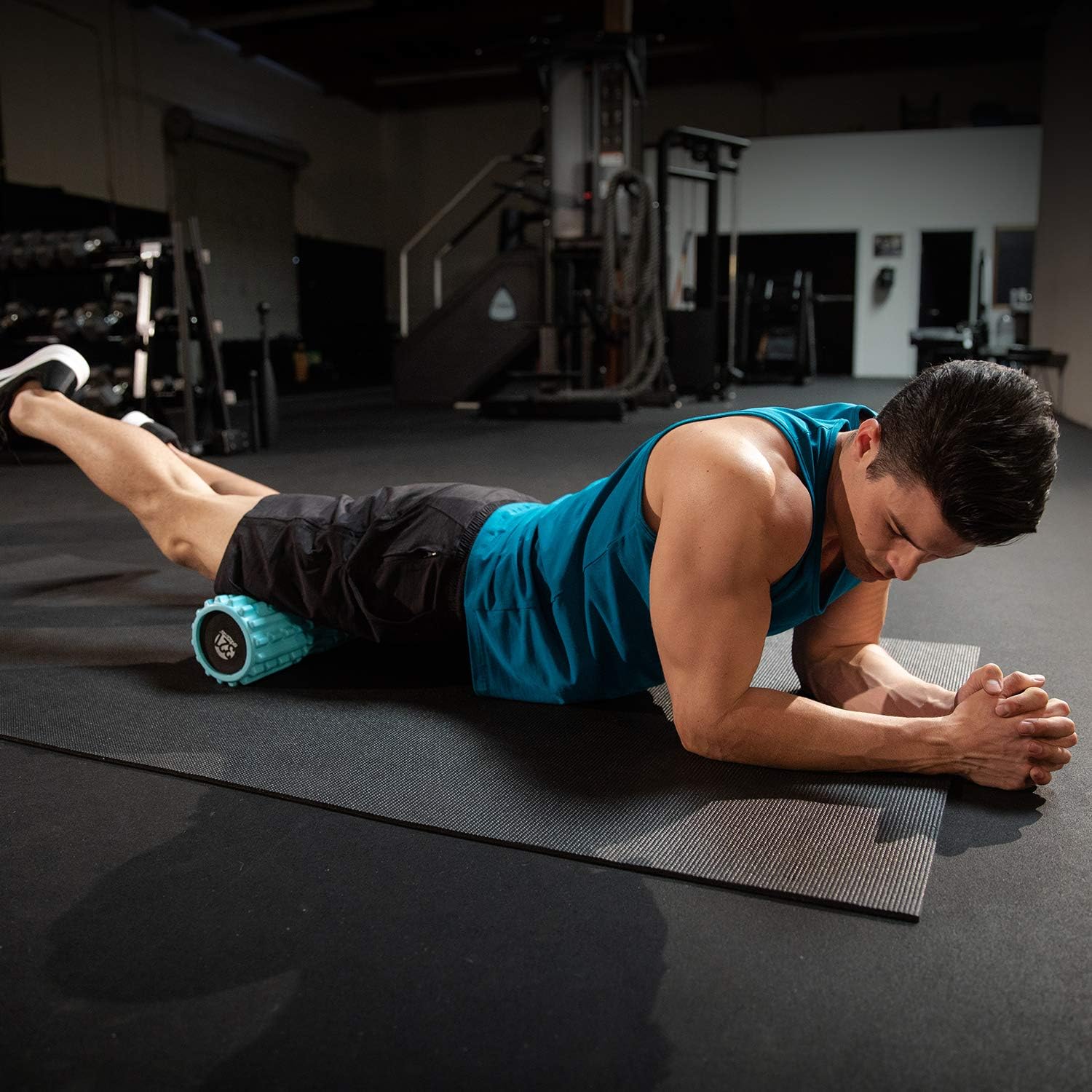 321 STRONG Foam Roller - Extra Firm High Density Deep Tissue Massager with Spinal Channel, for Muscle Massage and Myofascial Trigger Point Release, with 4K eBook - Aqua: Sports & Outdoors