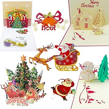 3D Up Card Merry Christmas Tree Holiday Greeting Creative New Cards Hot Q9B1