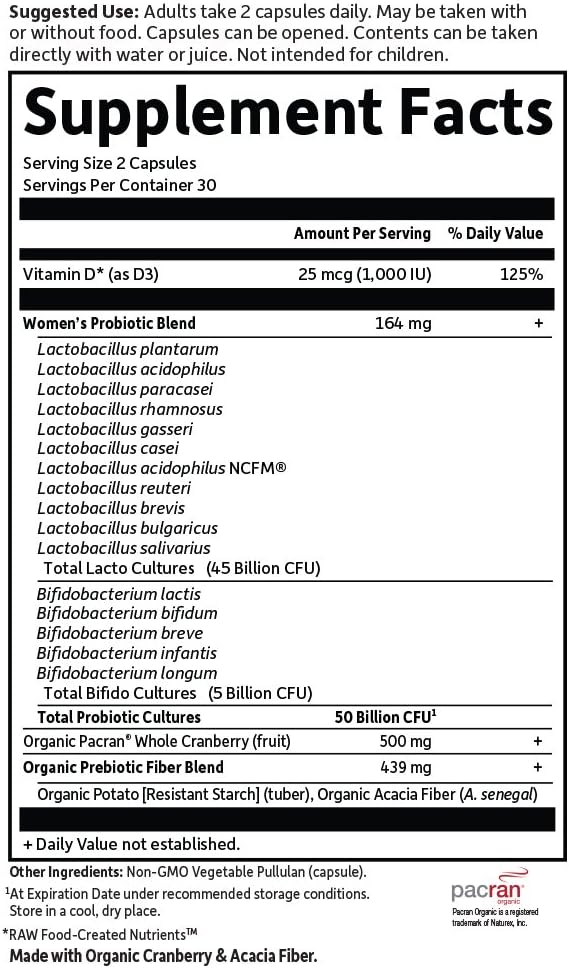 Garden of Life - Dr. Formulated Probiotics Urinary Tract+ - Acidophilus Probiotic Supports Urinary Tract Health, Digestive Balance - Gluten, Dairy, and Soy-Free - 60 Vegetarian Capsules: Health & Personal Care