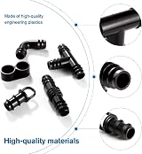 VooGenzek 50 PCS Drip Irrigation Fittings Kit 16mm Tubing Barbed Connectors view 3