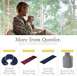 Qomfor Microwavable Wheat Bag Light Grey 3-Chamber 46x12 cm 700g view 6