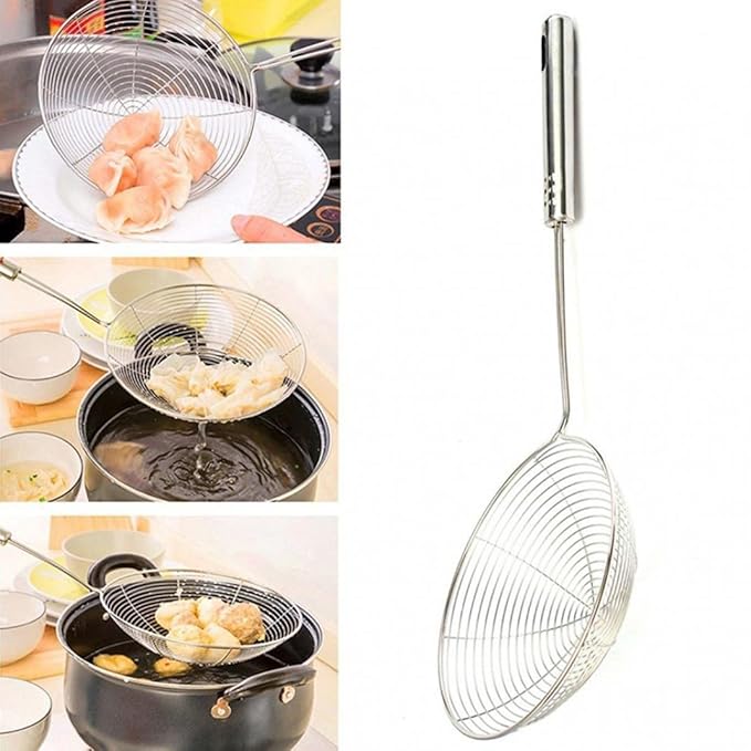 Stainless Steel Fine Mesh Sieves Strainers with Long Handle Kitchen Strainer Drainer Sifter