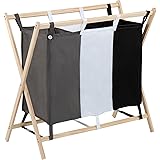Wenko 3440113100 - Cesto para Colada con 3 Compartimentos de poliéster