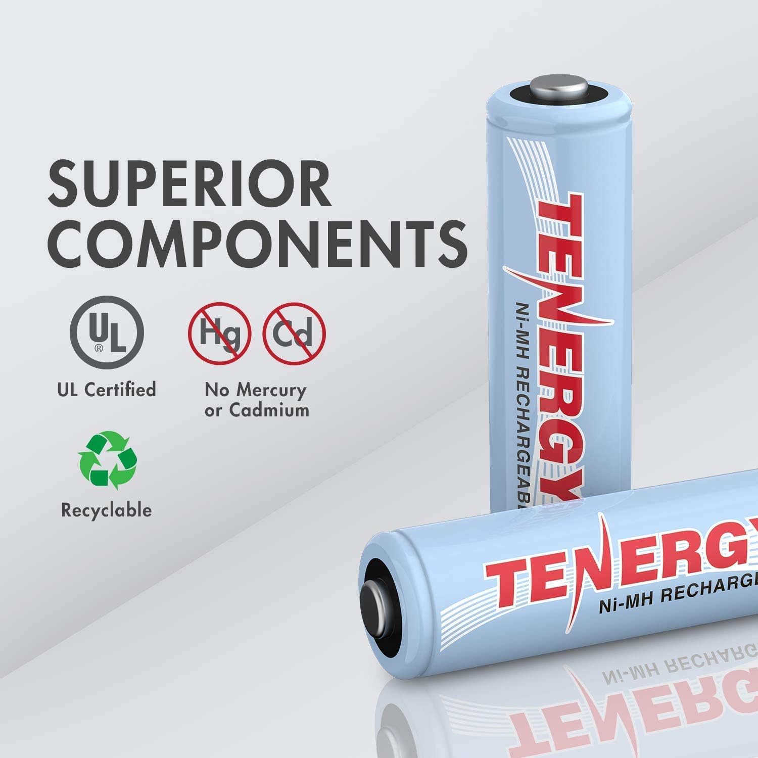 Tenergy NiMH AA, 1.2V AA, High Capacity 2500mAh Double A Cell, 24 Pack w/Bonus 6 Battery Cases: Health & Personal Care
