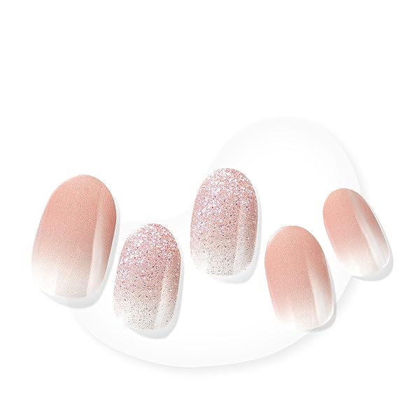 DASHING DIVA GLAZE NAIL STRIPS – VELVET BLUSH | WORKS WITH ANY LED NAIL LAMP | LONG LASTING, CHIP RESISTANT, SEMICURED GEL NAIL STRIPS | 34 SALON QUALITY NUDE OMBRE GEL NAILS
