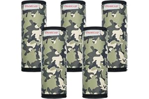 DIVALCUP Neoprene Luggage Handle Wrap, 5 Pack Trolley Case Grip Suitcase Identifier Protective Cover, Army Green