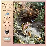SUNSOUT INC - Mountain Hideaway - 500 pc Jigsaw Puzzle by Artist: Dona Gelsinger - Finished Size 18" x 24" - MPN# 57161