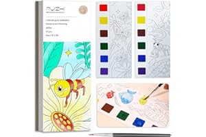BAOXUE Water Coloring Books for Kids Ages 4-8,Pocket Watercolor Painting Book Kit for Toddlers,Kids Water Color Paint Set Art Crafts,Mini Travel Water Coloring Book,Gifts for Girls Boys