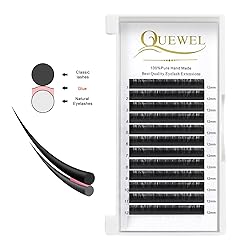 QUEWEL Eyelash Extension Supplies 0.03 D Curl 12mm