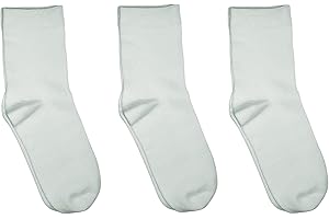 Rambutan Kids (3 Pack) Comfort Seam Plain Color Bamboo School Socks