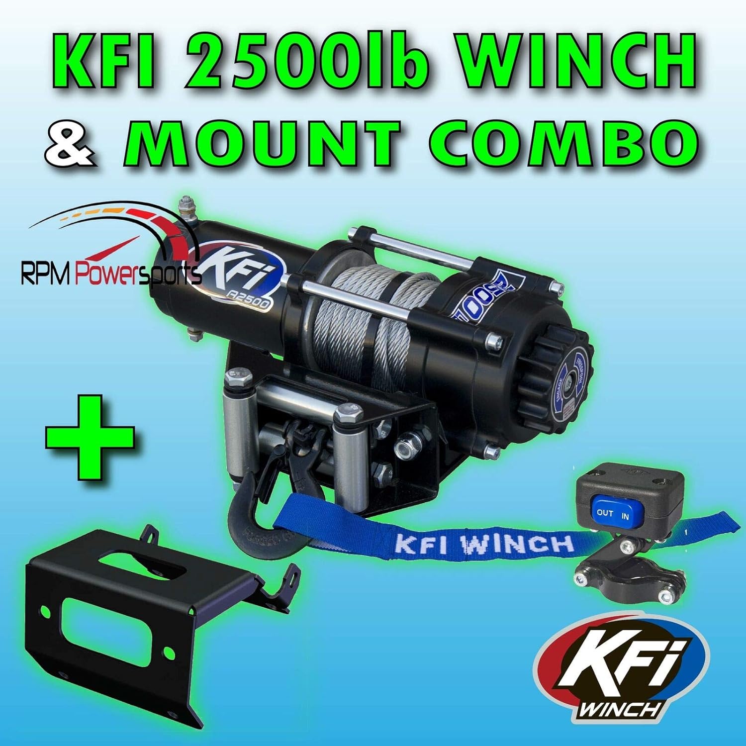 RPM KFI 2500 lb. Winch Mount Kit 20172020 Kawasaki 400 Mule SX/XC Automotive
