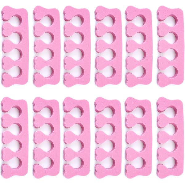 KADS Silikon Zehenspreizer – 1 Paar, Wiederverwendbar, Für Maniküre & Pediküre (Pink)
