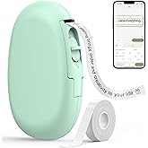 SUPVAN E10 Bluetooth Label Maker Machine with Tape, Continuous Waterproof Label, Versatile App with 35 Fonts and 1k+ Icons, Label Printer for Home, Kitchen, School, Office Organization, Green