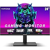 Viewedge 24 Inch Gaming Monitor with 180Hz, VA 1ms, FHD 1080p and HDR 10 PC Computer Monitor with 100% sRGB, Bluelight Filter, 2 HDMI & 1 DP Port, Support Freesync and Wall Mounted