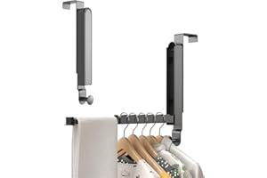 CHAUNCEY HOME Foldable Over The Door Drying Racks for Laundry, Collapsible Over Door Hooks Wreath Garland Coat Rack Clothes H