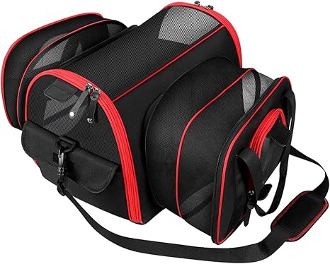 Ztotop Sac De Transport Pour Animaux De Compagniemulti Fenêtre Ventilationpour Chat Et Petit Chien Avec Poche Latéralevoyage En Voiture Train